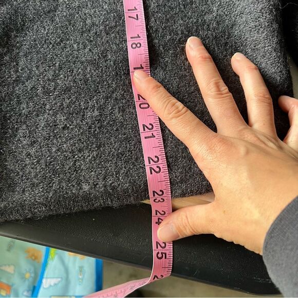 Karen Scott Charcoal and Light Gray Wool Cardigan size Large Vintage - Picture 6 of 6